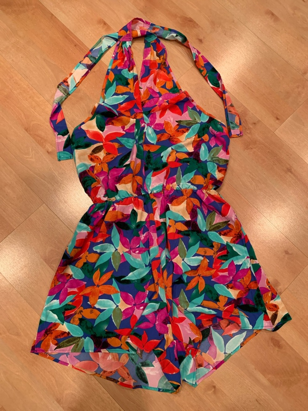 Floral Halter Romper - Multicolor